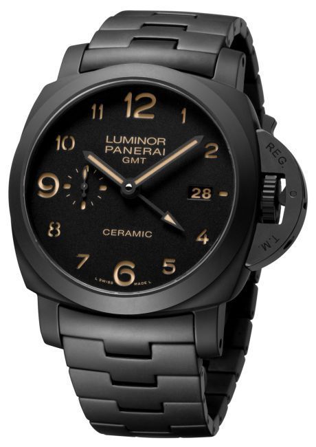 Officine Panerai Luminor 1950 3 Days GMT Automatic Ceramica 44 mm : Tuttonero… Noir c’est noir !