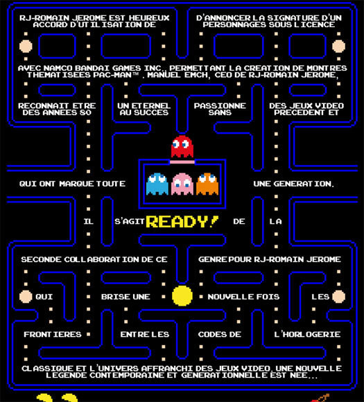 RJ-Romain Jerome : bientôt des montres thématisées Pac-Man