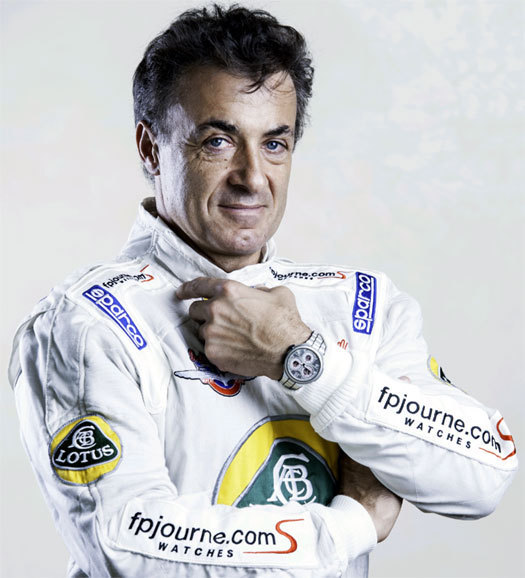 F.P. Journe : le Centigraphe Sport au poignet du pilote grenoblois Jean Alesi F.P. Journe : le Centigraphe Sport au poignet du pilote grenoblois Jean Alesi