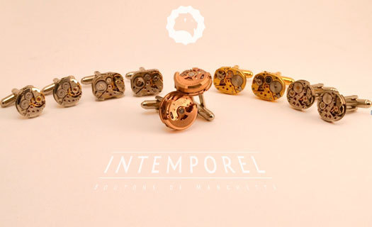 InTemporel : les boutons de manchette créés à partir de véritables calibres horlogers vintage InTemporel : les boutons de manchette créés à partir de véritables calibres horlogers vintage
