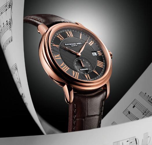 Raymond Weil Maestro Petite Seconde PVD or rose
