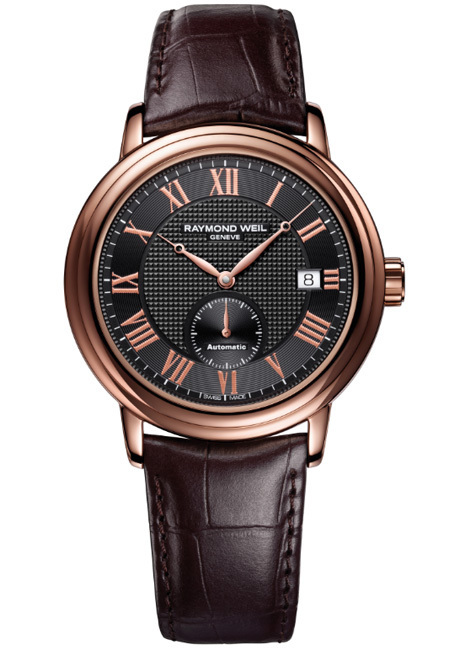 Raymond Weil Maestro Petite Seconde PVD or rose