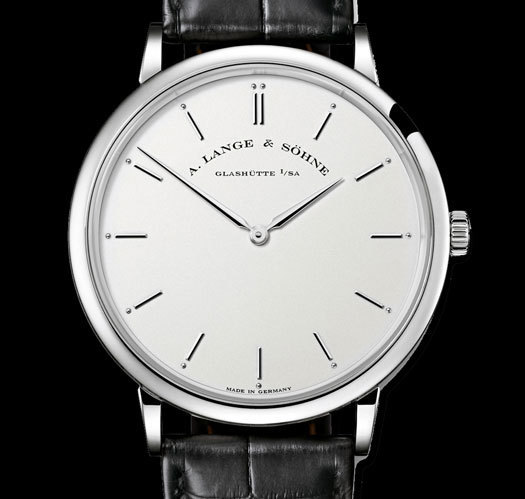 Lange & Söhne Saxonia Plate en or gris