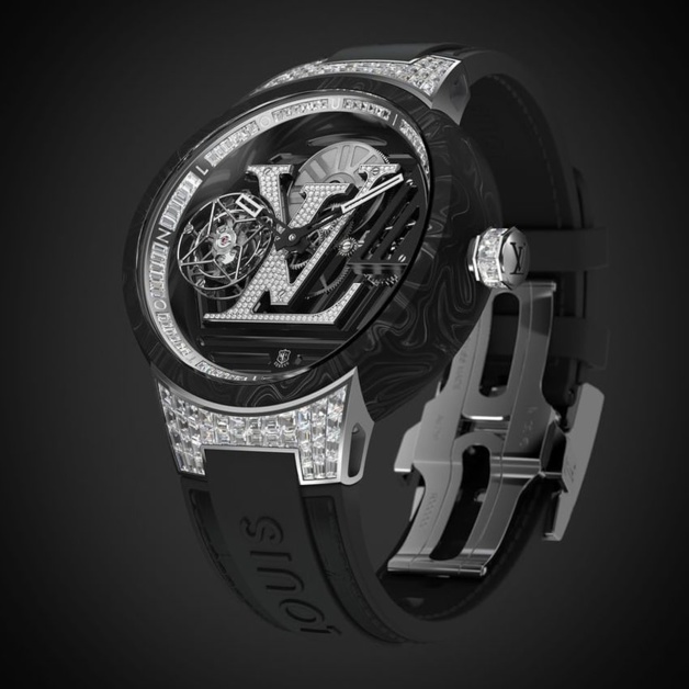 Louis Vuitton Tambour Curve Tourbillon Volant Poinçon de Genève : à l'heure du logo Louis Vuitton Tambour Curve Tourbillon Volant Poinçon de Genève : à l'heure du logo