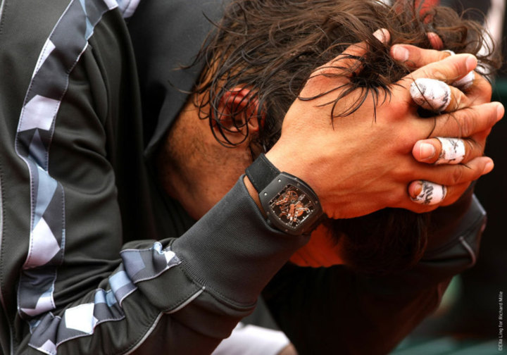 Roland Garros 2012 : Rafael Nadal entre dans l’histoire du sport, avec sa Richard Mille au poignet… Roland Garros 2012 : Rafael Nadal entre dans l’histoire du sport, avec sa Richard Mille au poignet…