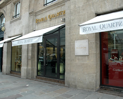 Vulcain arrive chez Royal Quartz, rue Royale à Paris