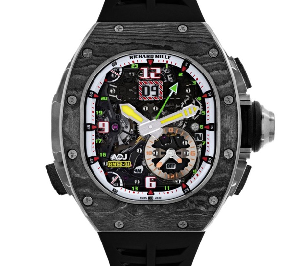 Richard Mille RM62-01 Tourbillon Alarme vibrante ACJ : la plus compliquée de toutes les RM Richard Mille RM62-01 Tourbillon Alarme vibrante ACJ : la plus compliquée de toutes les RM