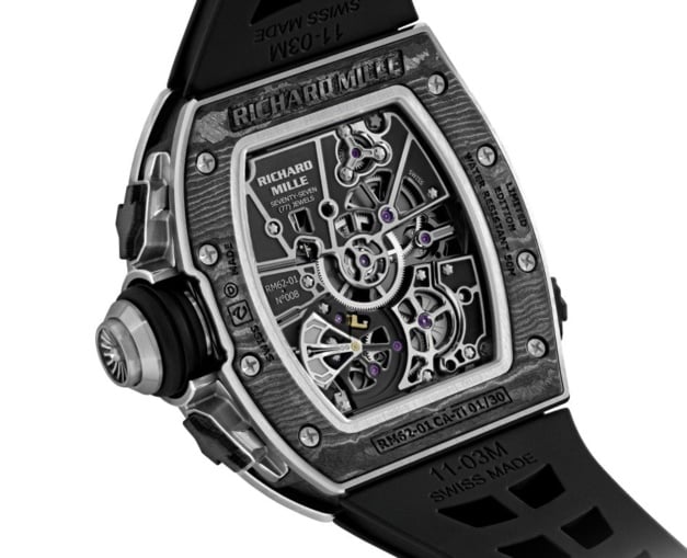 Richard Mille RM62-01 Tourbillon Alarme vibrante ACJ : la plus compliquée de toutes les RM Richard Mille RM62-01 Tourbillon Alarme vibrante ACJ : la plus compliquée de toutes les RM
