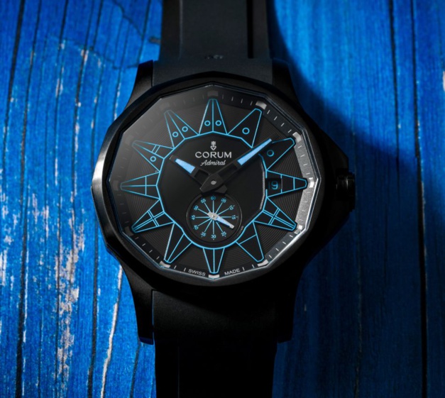 Corum : l'Admiral 42 Automatic s'agrémente de couleurs vives dans sa tenue noire Corum : l'Admiral 42 Automatic s'agrémente de couleurs vives dans sa tenue noire