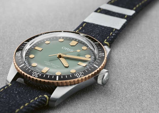 Oris x Momotaro : une Divers Sixty-Five sur un véritable bracelet en denim indigo