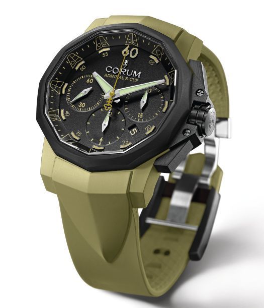 Corum Admiral’s Cup Challenger 44 Chrono Rubber kaki