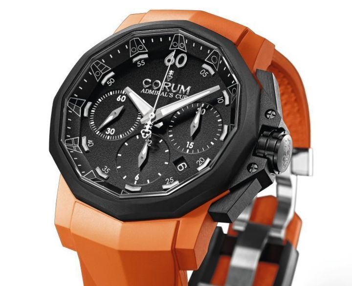 Corum Admiral’s Cup Challenger 44 Chrono Rubber orange