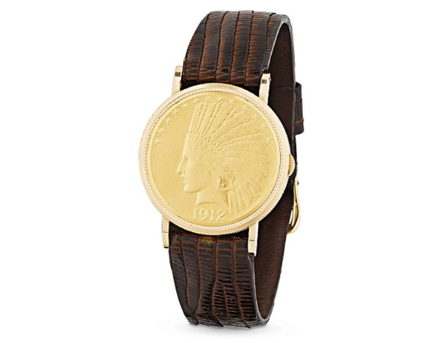 La montre "coin" Eska de Joe DiMaggio mise en vente par la maison M.S. Rau La montre "coin" Eska de Joe DiMaggio mise en vente par la maison M.S. Rau