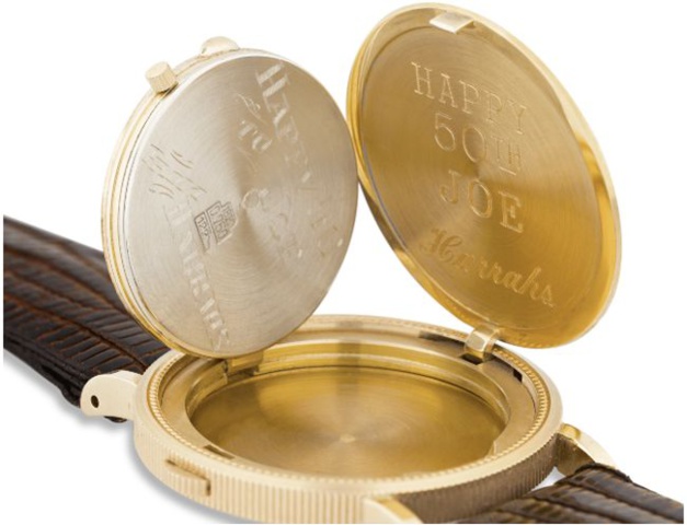 La montre "coin" Eska de Joe DiMaggio mise en vente par la maison M.S. Rau La montre "coin" Eska de Joe DiMaggio mise en vente par la maison M.S. Rau