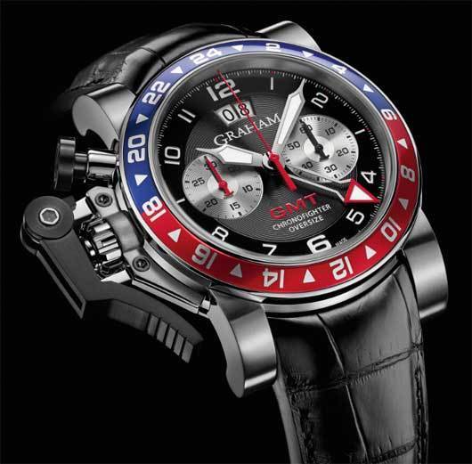 Graham Chronofighter Oversize GMT Blue and Red