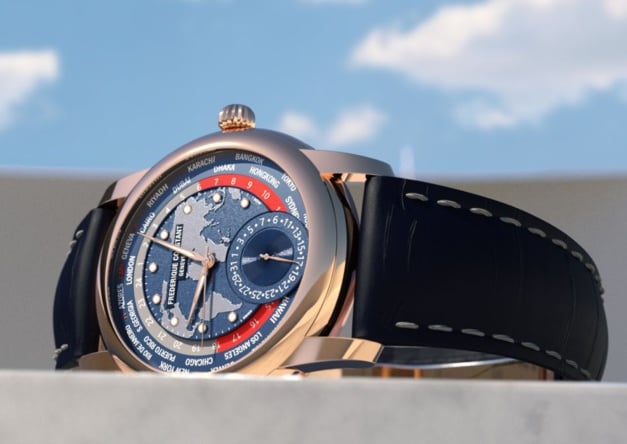 Frédérique Constant Classic Worldtimer Manufacture or rose Frédérique Constant Classic Worldtimer Manufacture or rose