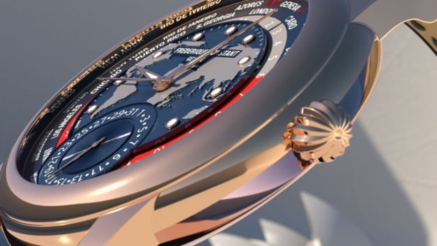 Frédérique Constant Classic Worldtimer Manufacture or rose Frédérique Constant Classic Worldtimer Manufacture or rose