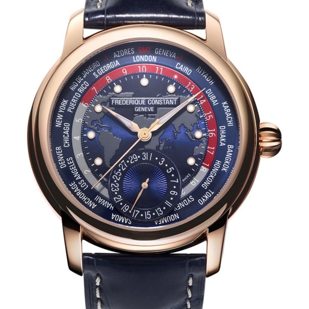 Frédérique Constant Classic Worldtimer Manufacture or rose Frédérique Constant Classic Worldtimer Manufacture or rose