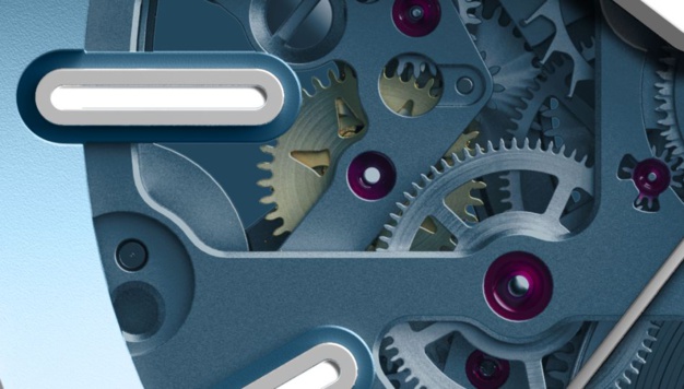 Bell & Ross BR 05 Skeleton bleu : détail Bell & Ross BR 05 Skeleton bleu : détail