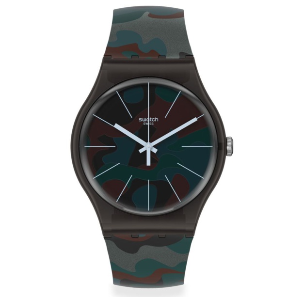 Swatch Essentials Camouforest : une nouvelle version "camo" très réussie Swatch Essentials Camouforest : une nouvelle version "camo" très réussie