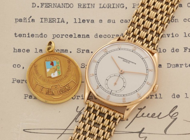 Vacheron Constantin Ref. 4195, 18K or jaune. D'Evita Peron à Fernando Rein Loring