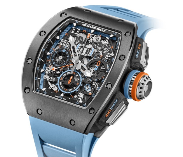 Richard Mille : une nouvelle RM11-05 automatique chrono Flyback GMT en cermet gris