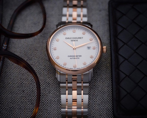 Emile Chouriet Lac Léman Classic Chronometer index diamants Emile Chouriet Lac Léman Classic Chronometer index diamants