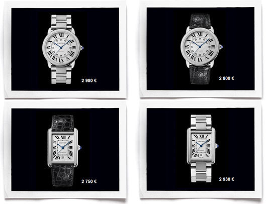 Cartier : quatre Solo mécaniques