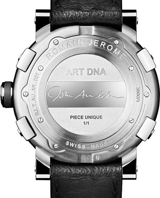 RJ-Romain Jerome by John M. Armleder (dos du boitier) RJ-Romain Jerome by John M. Armleder (dos du boitier)