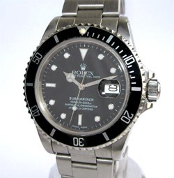 Submariner en acier, bracelet Oyster, référence 16610 étanche à 300 m Submariner en acier, bracelet Oyster, référence 16610 étanche à 300 m
