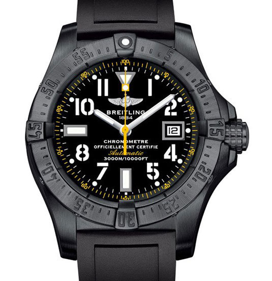 Breitling Avenger Seawolf Blacksteel Code Yellow