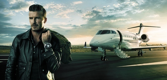 David Beckham et sa Breitiling Unitime David Beckham et sa Breitiling Unitime