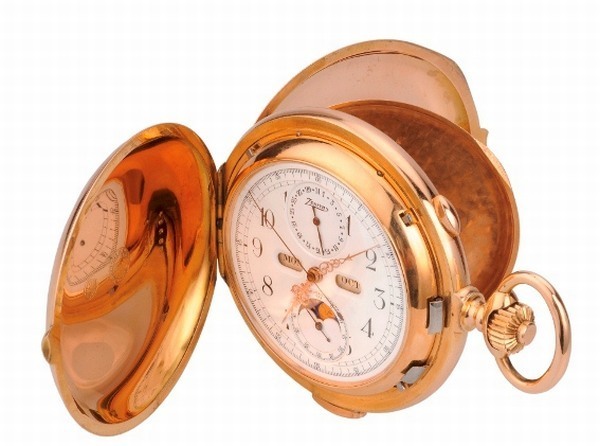 Montre de poche Zenith savonnette répétition minutes en or Montre de poche Zenith savonnette répétition minutes en or