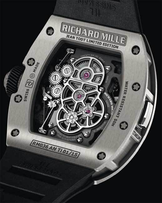 Richard Mille RM 036 Jean Todt Limited Edition : montre capteur de G Tourbillon