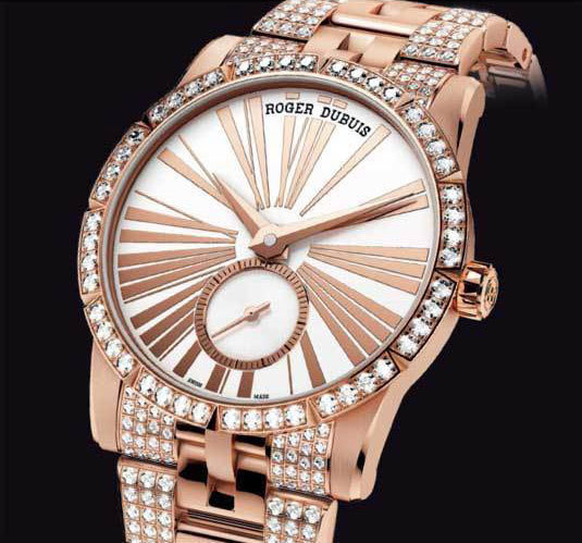 Roger Dubuis Excalibur 36 or rose sertie Roger Dubuis Excalibur 36 or rose sertie