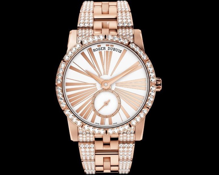 Roger Dubuis Excalibur 36 or rose sertie Roger Dubuis Excalibur 36 or rose sertie