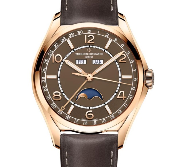 Vacheron Constantin Fiftysix calendrier complet : cadran brun sépia Vacheron Constantin Fiftysix calendrier complet : cadran brun sépia