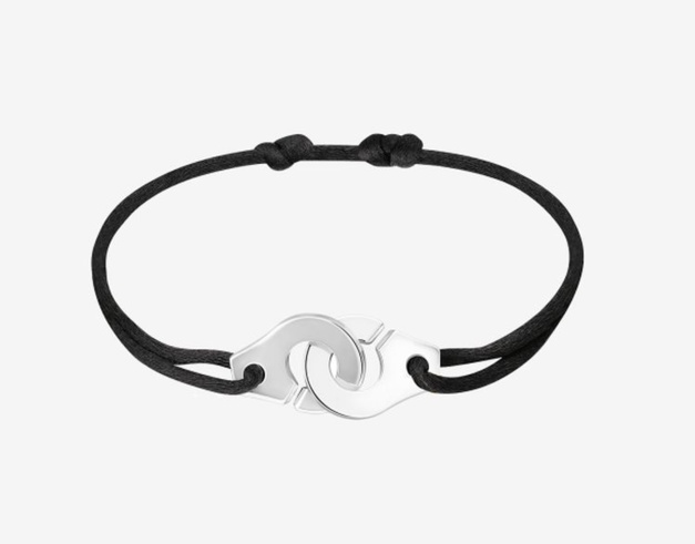 Menottes Dinh Van en argent sur cordon Menottes Dinh Van en argent sur cordon