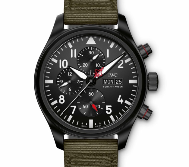 IWC chrono Top Gun édition "SFTI" en céramique noire