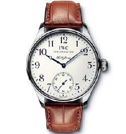 Portugaise IWC F.A. Jones en acier et bracelet crocodile réf : IW544203 Portugaise IWC F.A. Jones en acier et bracelet crocodile réf : IW544203
