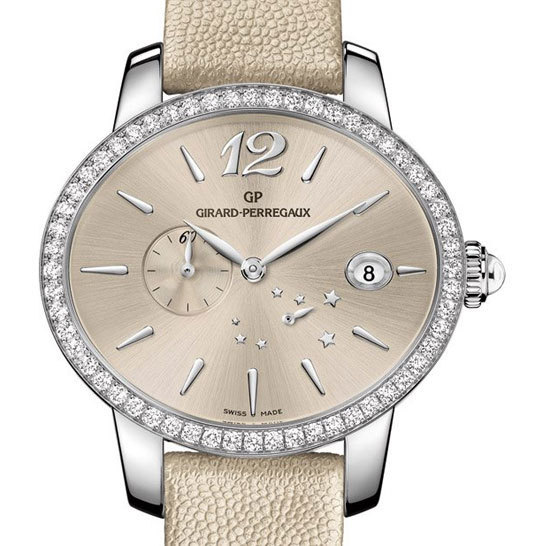 Cat's eye Girard-Perregaux version acier et diamants