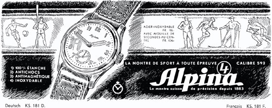 Publicité ancienne d'Alpina