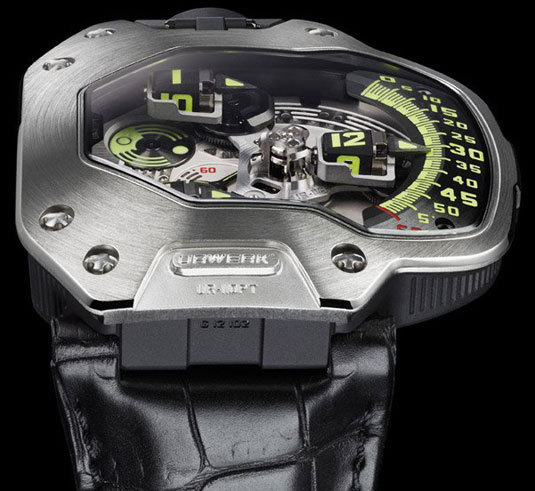 Urwerk UR-110 : après le titane et l’acier, voici la version platine Urwerk UR-110 : après le titane et l’acier, voici la version platine
