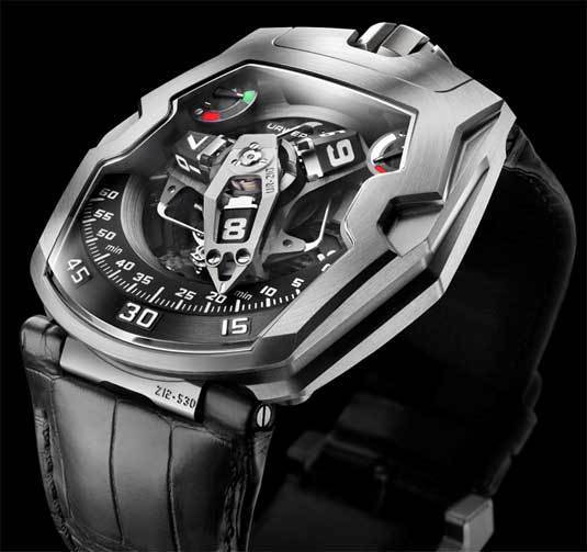 Urwerk UR-110 : après le titane et l’acier, voici la version platine Urwerk UR-110 : après le titane et l’acier, voici la version platine