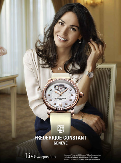 Frédérique Constant : Inès Sastre comme nouvelle ambassadrice d’une oeuvre caritative Frédérique Constant : Inès Sastre comme nouvelle ambassadrice d’une oeuvre caritative