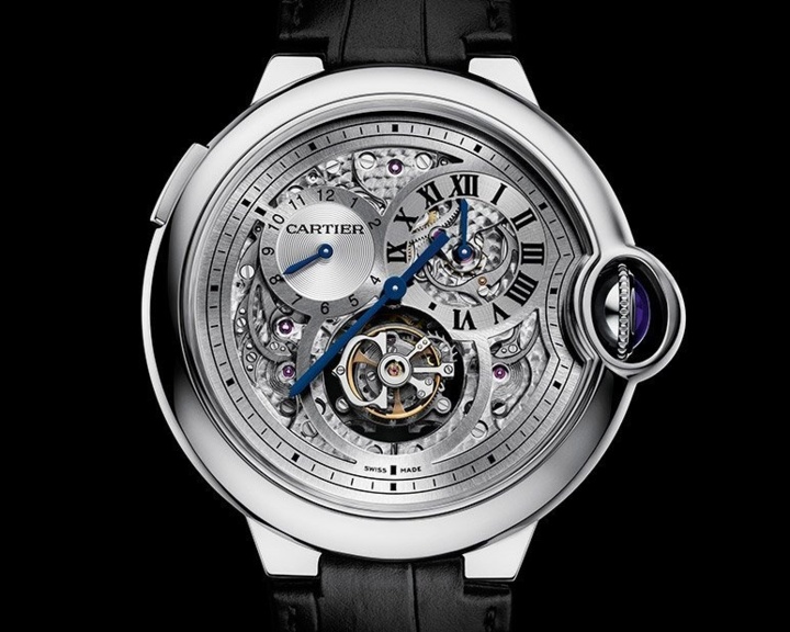 Montre Ballon Bleu de Cartier Tourbillon second fuseau double sautant