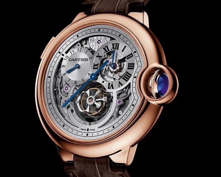 Montre Ballon Bleu de Cartier Tourbillon second fuseau double sautant