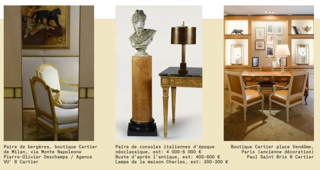 Artcurial : belle vente de meubles "Cartier dans ses murs"