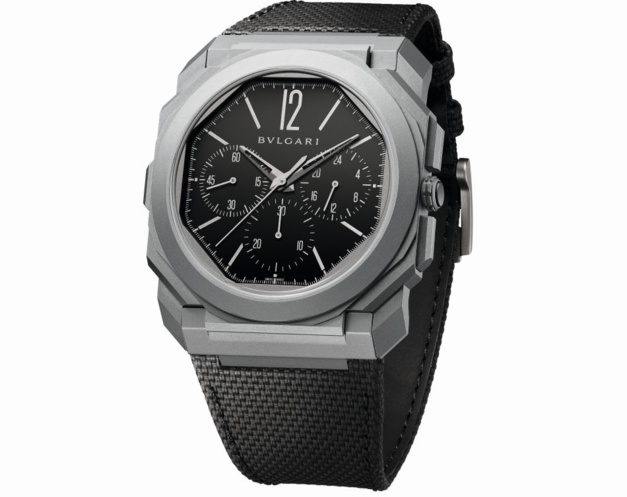 Octo Finissimo Chronograph GMT Titanium : désormais sur bracelet caoutchouc avec cadran noir Octo Finissimo Chronograph GMT Titanium : désormais sur bracelet caoutchouc avec cadran noir