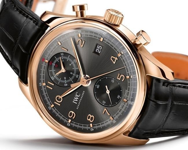 IWC Portugaise chronographe classique or rose